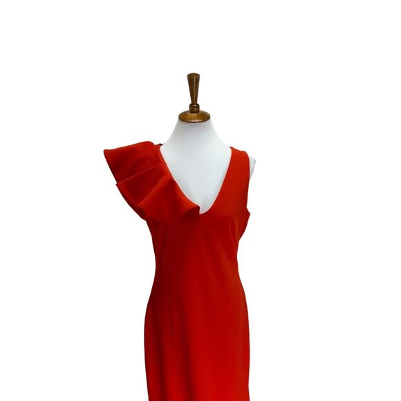 Badgley Mishka Bella Camille Gown Red Size 8 NWT Stealth Wealth Formal Glam - Picture 4 of 13